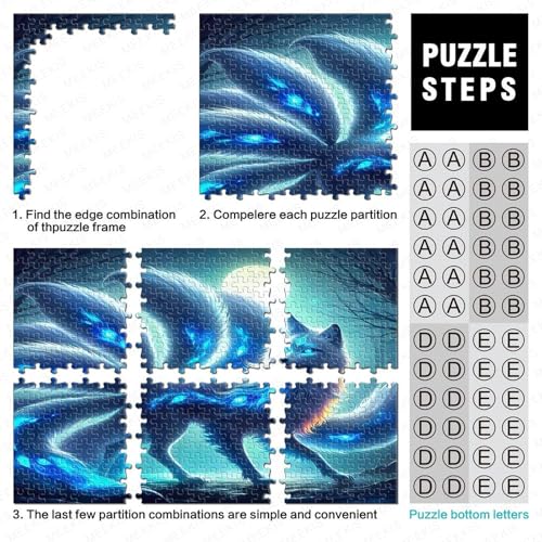 Puzzle de 1000 piezas del Zorro de Múltiples Colas para adultos, un juego de 70x50 cm 4