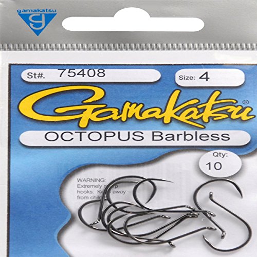 Gamakatsu 75408 Octopus Barbless, Black