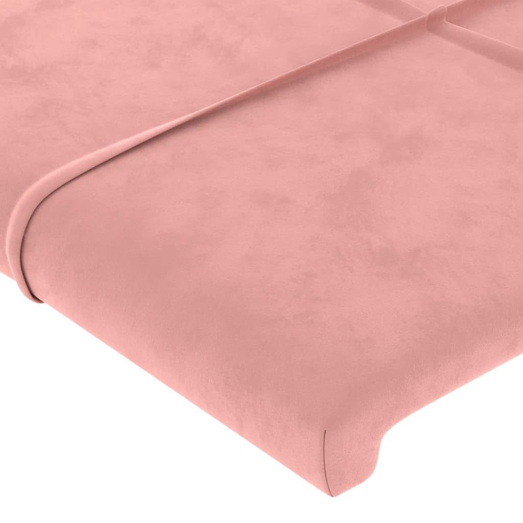 vidaXL Testiera Rosa 180x5x118/128 cm Velluto