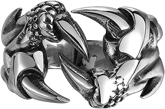 See full amazon price history chart for MEENAZ Rings for Men Boys girls dragon claw rings for men adjustable animal rings Punk Vintage Jewelry Biker Ring Stainless Steel Rings gothic Fashion gift Silver Oxidised Metal Rings for Women -156 MEENAZ Rings for Men Boys girls dragon claw rings for men adjustable animal rings Punk Vintage Jewelry Biker Ring Stainless Steel Rings gothic Fashion gift Silver Oxidised Metal Rings for Women -156 (B0BXGRKN8P) Amazon Price History, Amazon Price Tracker