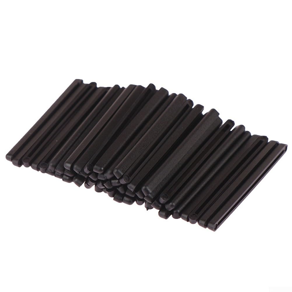 Oniissy Replacement Guides For Pet Grooming Tools, 50 Pcs Set With Black And White Plastic Accessories, Compatible With Detachable Blades, 3.5 Cm Lon(Black)