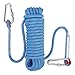 FT-SHOP Cuerda de Escalada al Aire Libre Estática Cuerda Seguridad de Nylon con Mosquetón 10mm Diámetro para Senderismo Espeleología Ingeniería 10M