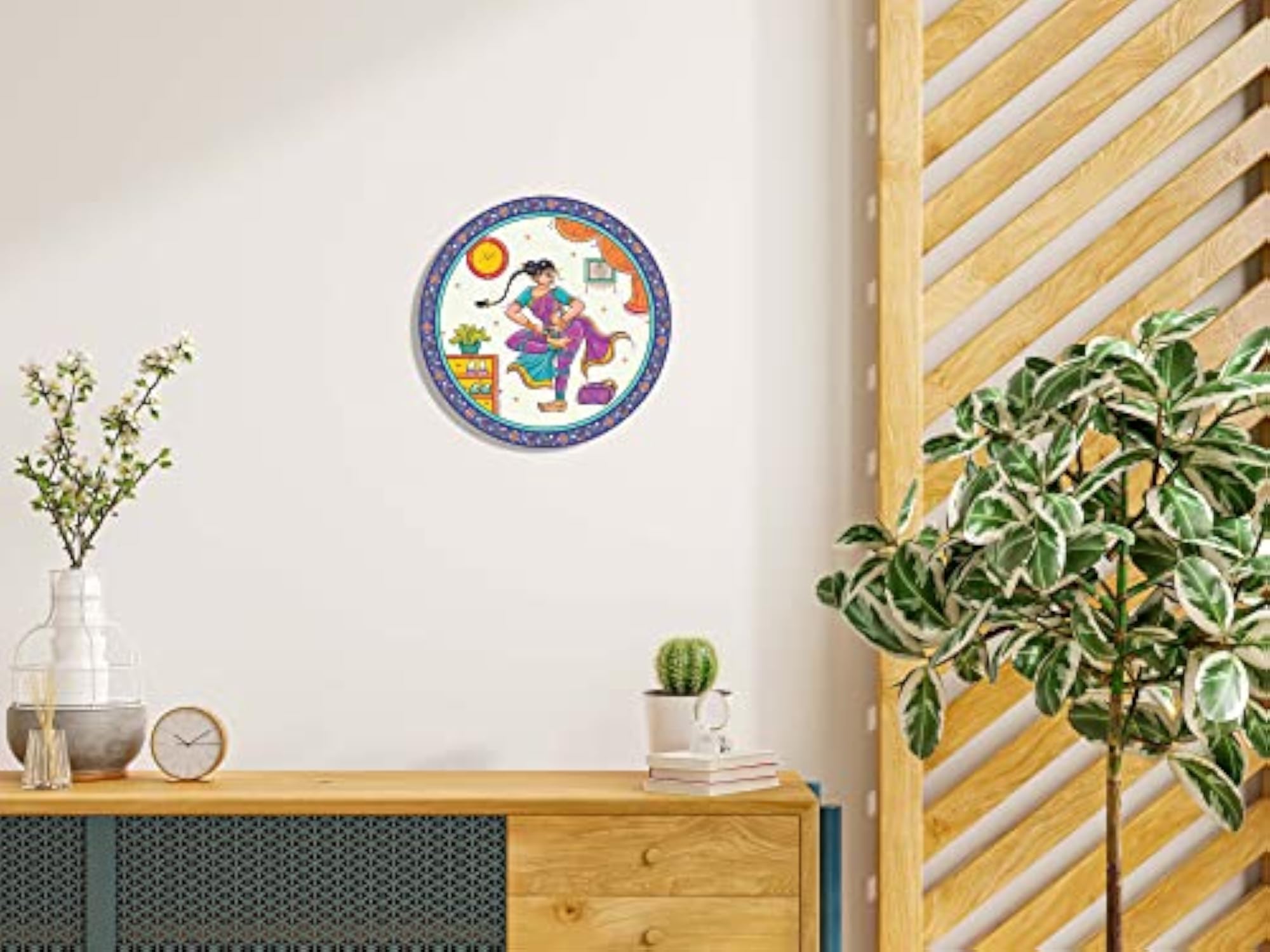 Subak Artworks Design Wall Decor Plate, Pattachitra Artwork