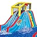 Banzai Inflatable Pool Water Slide, Blow Up Backyard Splash House, Slide N’ Soak