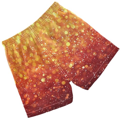 Pigsaly Boys Swim Trunks Yellow Orange Red Gradient Flashing Glitter Boys Board Shorts Swimsuit Swimwear Bathing Suit 2T2