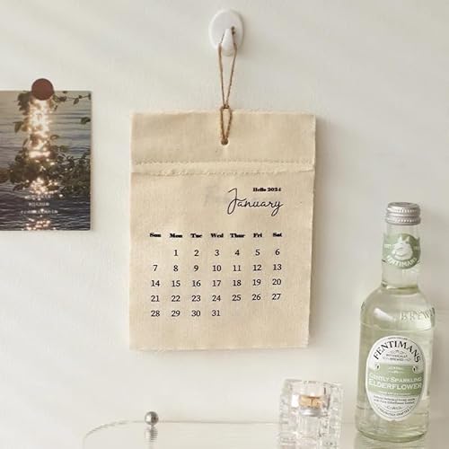 Generic 2025 Creative Handmade Canvas Wall Calendar Cotton Calendar Wall Decoration Shooting Props New Year Gift thumb #7
