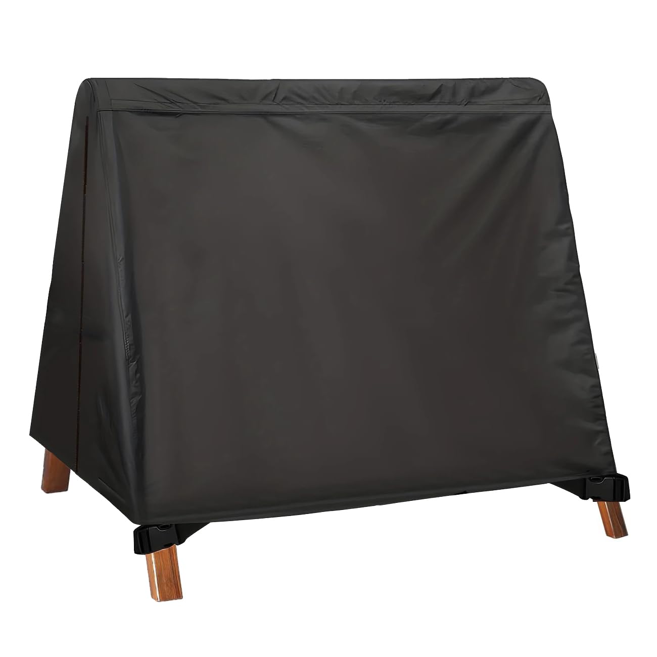 Porch Swing Cover 63 Inch Waterproof 600D Oxford Hanging Outdoor Swing Cover All Weather Protected Swing Covers for Outdoor Furniture (Black, A-Frame