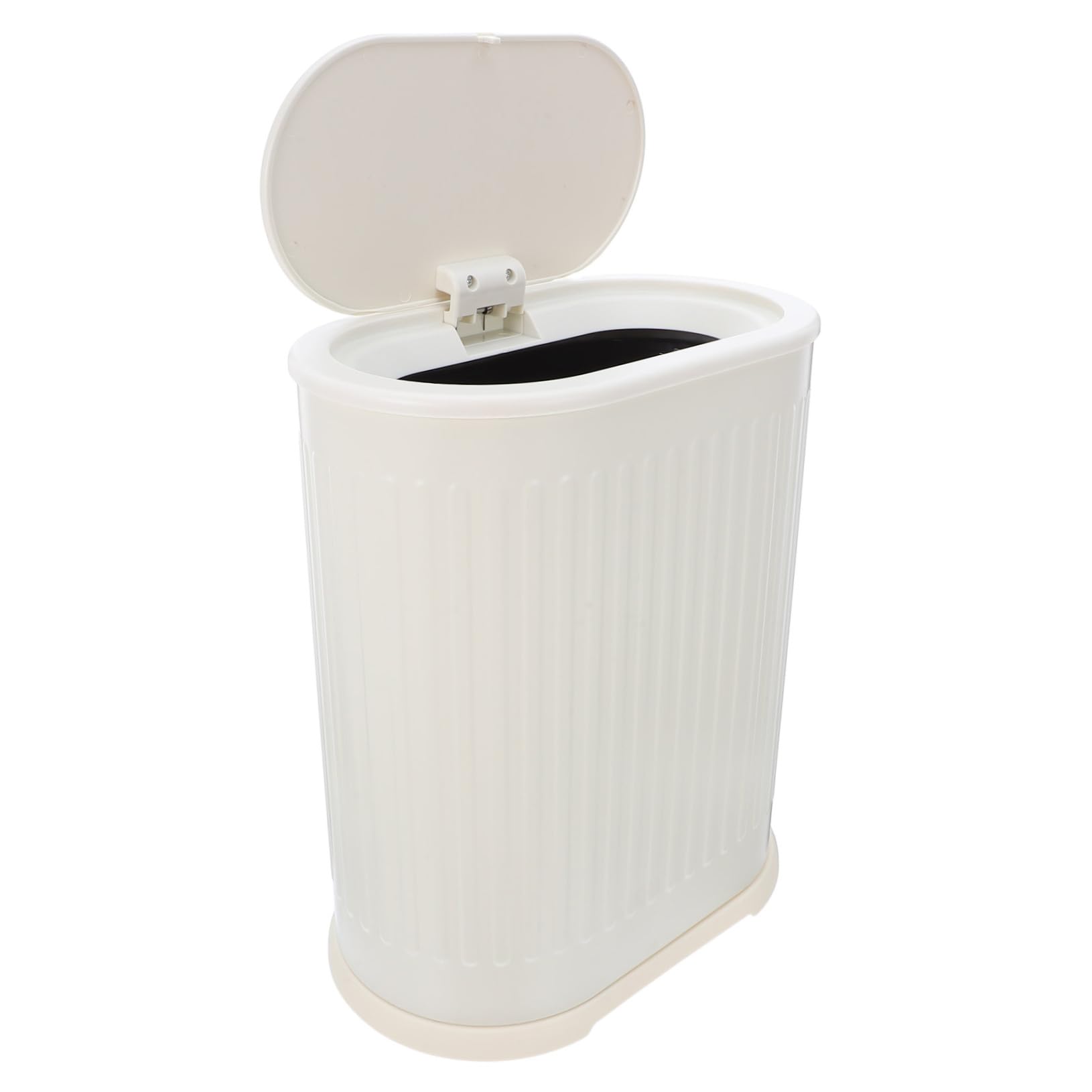 Bac à déchets compact avec couvercle pressable anti-odeur salon - 8