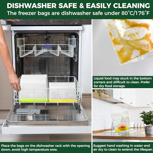 SPLF Reusable Gallon Freezer Bags