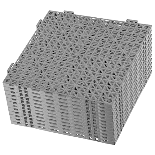 Ventilación, Office Product KEILEOHO Paquete de 12 x 12 pulgadas de baldosas de PVC entrelazadas, alfombrillas modulares de cojín entrelazadas, baldosas de drenaje para piscinas,...