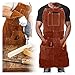 Zeuan Welding Apron 1pc Cowhide Leather Welding Apron Washable Heat Insulation Soldering Protective Clothing Household With Tool Pockets For Welders Men Women