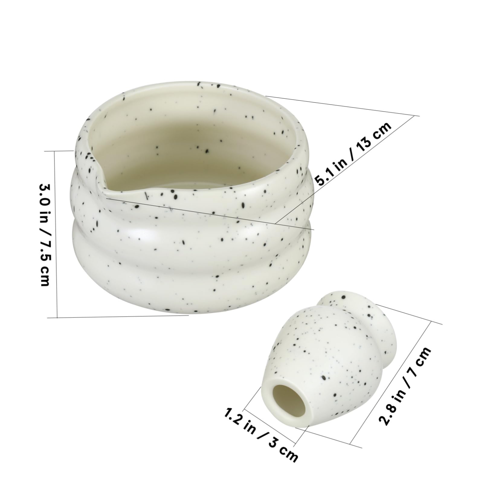 Zerodeko 1 Set Traditional Matcha Bowl with Whisk Holder for Ceremonies Teacup Father Birthday From Daughter