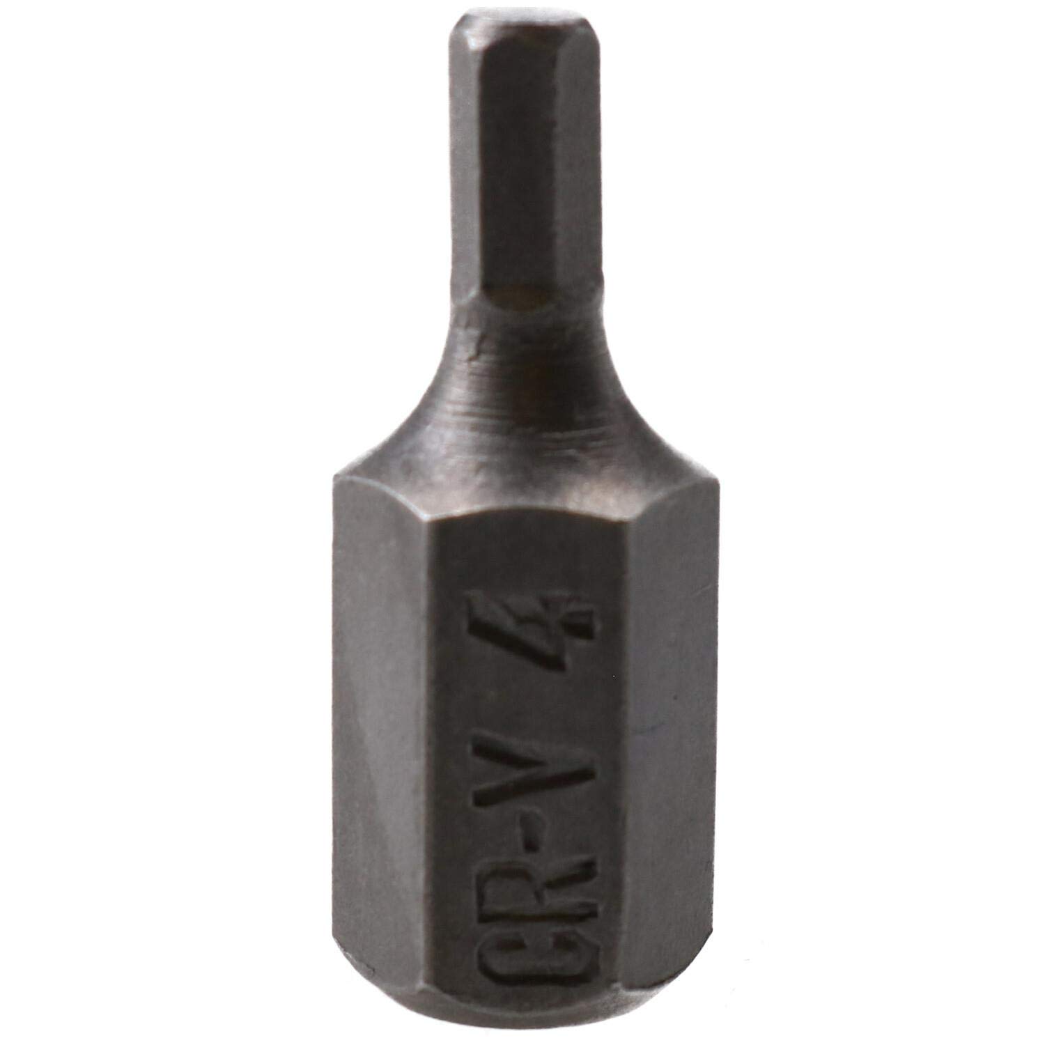 Ab Tools 4Mm Hex Allen Key Bit 30Mm Length 10Mm Shank Chrome Vanadium Hardened Tip