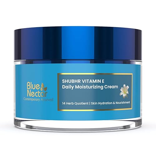 Blue Nectar Crema facial hidratante para mujeres con crema VItamin E a base de plantas | Crema antiarrugas para cara con aceite de almendras,