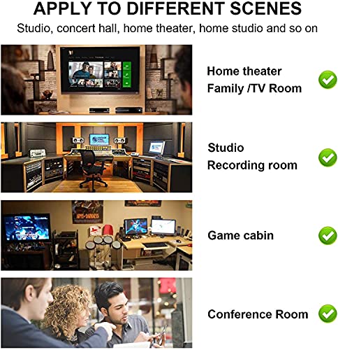 JBER 12 Stück Akustikschaumstoff Akustikschaumplatten, 2,5 cm x 30 cm x 30 cm Studioschalldichter Keilförmiger feuerfester Schallschutzauskleidung(schwarz) Akustikschaumstoff (Schwarz)