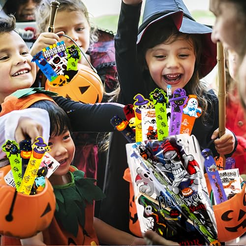SHODMI 192Pcs Halloween Favors Stationery Gift Set, Trick or Treat Gifts for Kids, Halloween Party Favors for Kids Classroom Prizes Bulk Halloween School Supplies Goodie Bag Stuffers Fillers - image 6