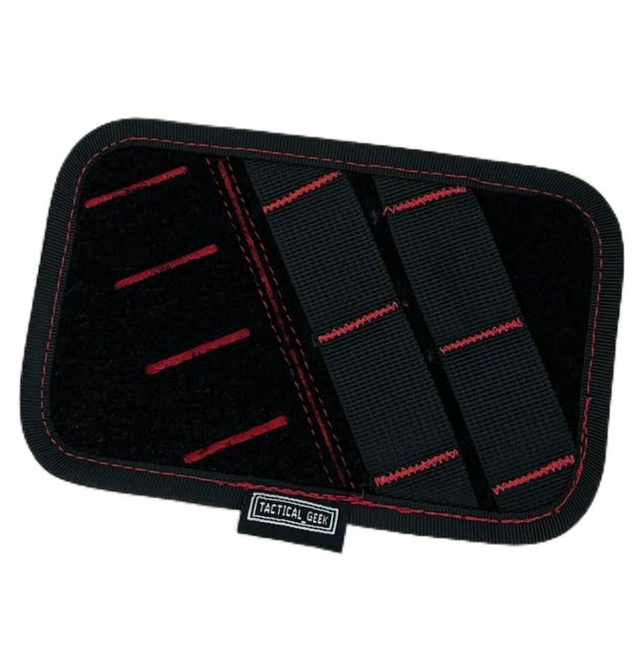 TCM5 Mini EDC Organizer Board, Bag Insert Panel for Small Gear, Backpack Accessories for Everyday Necessary Gadget (Black Red)