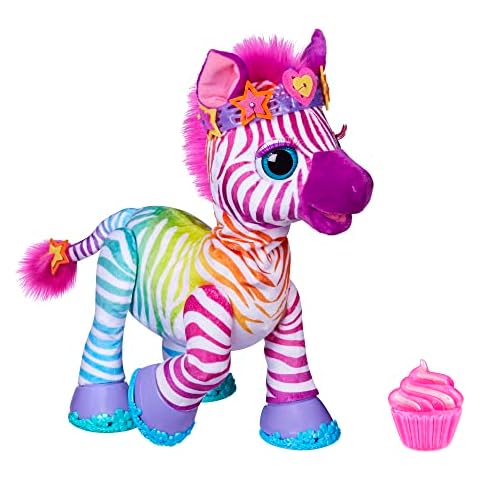 furReal My Rainbow Zebra Electronic Pet Toy with 80+ Sounds, 20 Accessories - For 4+ Year Old Girls and Boys Cover