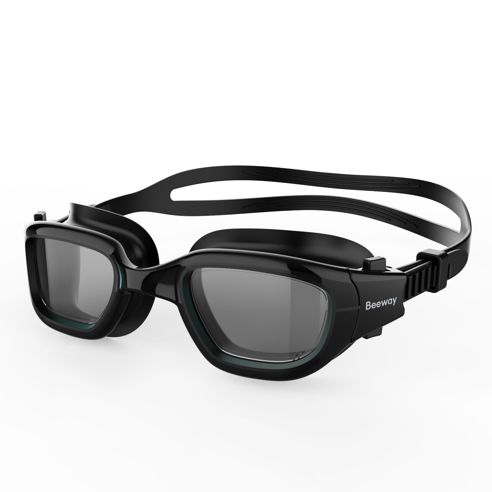 BEEWAY Kids Swimming Goggles 6-14 | Wide View | Anti-fog | Anti-leak | Quick Adjust Strap | UV Protection | Super Comfort for Boys and Girls