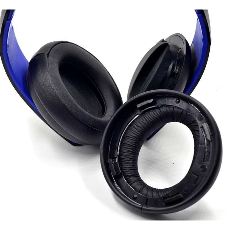 INF 2 almohadillas de repuesto para Sony PS3 PS4 7.1 Gold Wireless Headset – Piel sintética y espuma viscoelástica 10 x 10 cm