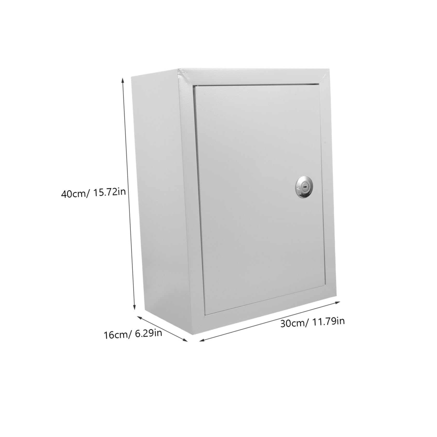 Caja Eléctrica Exterior de Aluminio Plata para Montaje en Pared | Tapa Abatible Cerradura, 15, 8x12x6, 3 Pulgadas, Uso Comercial en Interior y Exterior