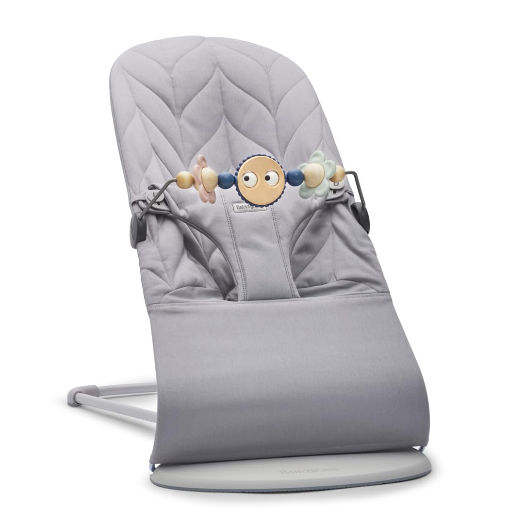 Bundle of BabyBjörn Transat Bliss, Tissé, Matelassage classique, Bleu nuit + Arche pour Transat, Yeux espiègles pastel