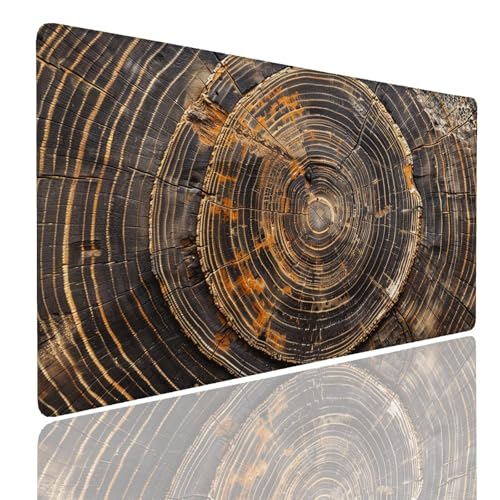 Tapis de souris XL motif arbre 800x300x4mm grand sous-main de bureau étanche