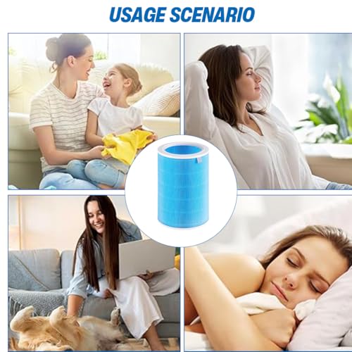 Image of HASTHIP H13 HEPA Filter Compatible with Xiaomi Mi Air Purifier 1 /2 /3 /2H /2S /3H /3C, Activated Carbon Replacement Filter, Removes PM2.5, Dust, Smoke, Odour & Allergens