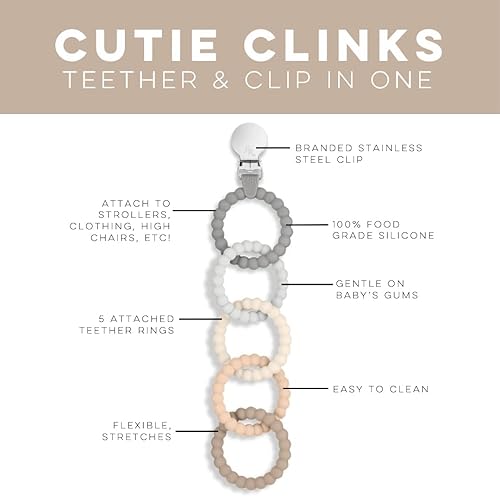 Miniatura 7 de Ryan & Rose Cutie Clinks - Juguete masticable para bebés (flor)