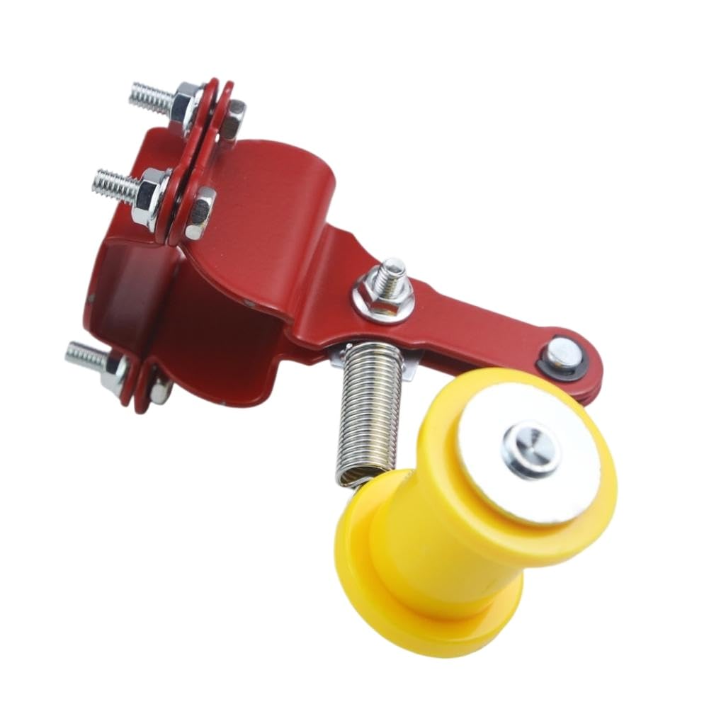 Tendicatena Per Moto Con Rullo Guida(Red Yellow)