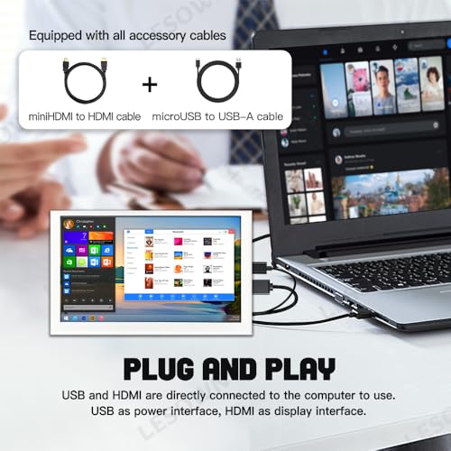 Image of 5 Inch Mini Secondary Display 800x480 IPS LCD Small Auxiliary Monitor Portable Screen for PC Laptop Raspberry Pi Xbox Switch Windows White Aluminium