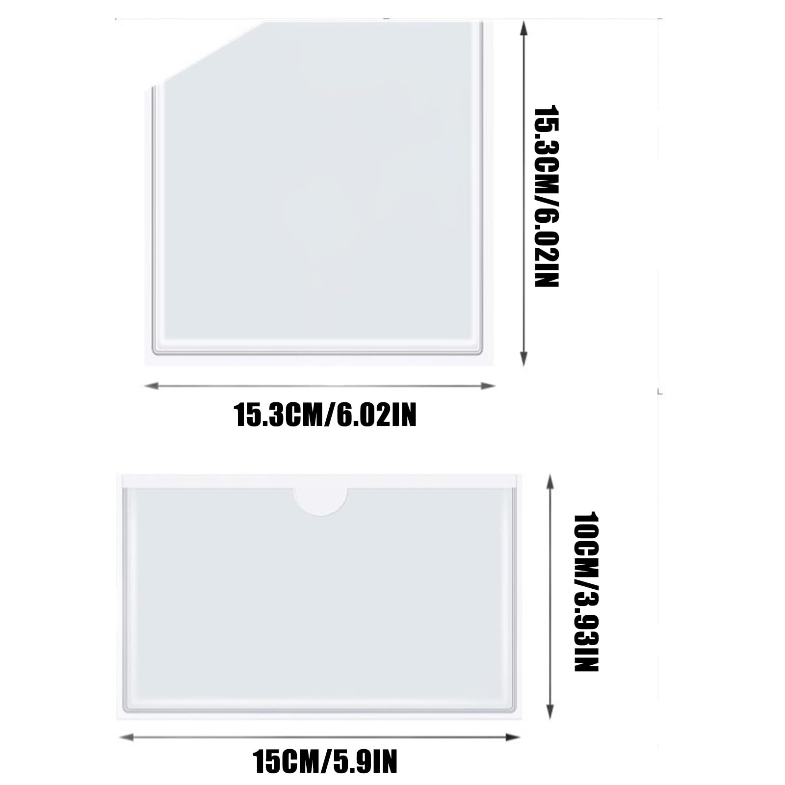 10 buste trasparenti con adesivo in plastica, per diari, uffici e forniture scolastiche, cartelline trasparenti