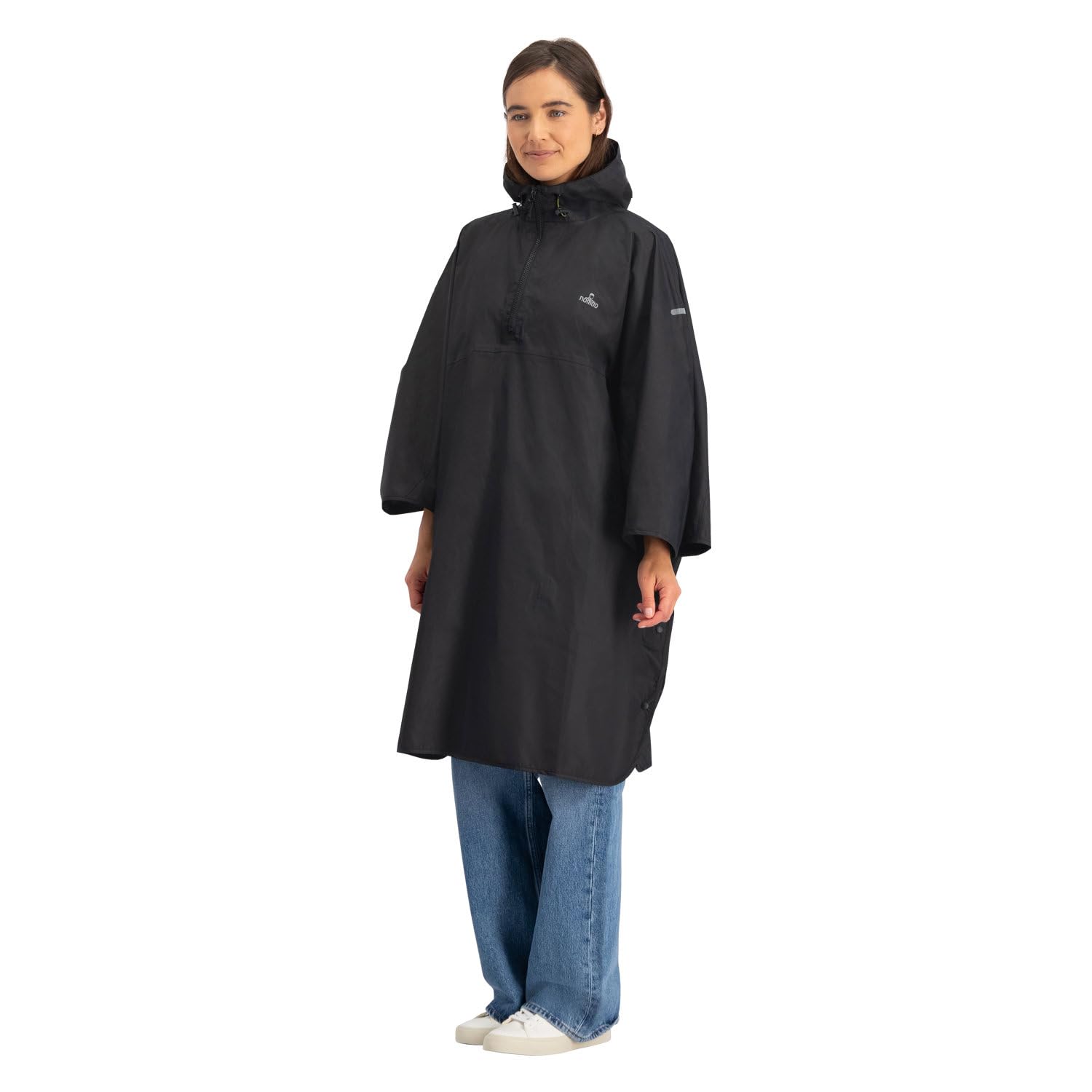 NOMAD® Premium Regenponcho Erwachsene | Wasserdicht 15.000 mm | Poncho für Damen & Herren | Einheitsgröße | Wander-/Fahrradponcho | Inklusive Aufbewahrungstasche