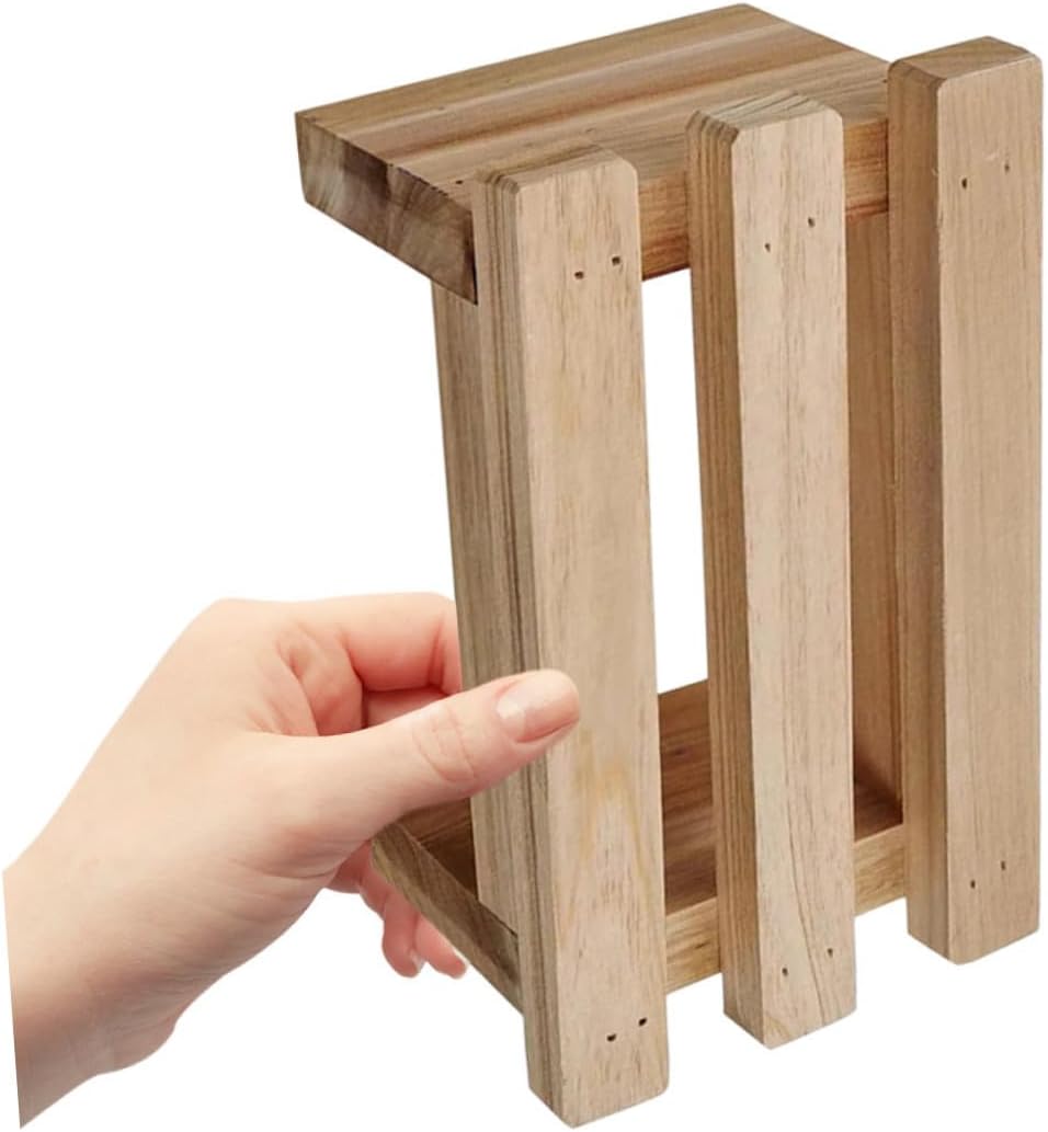 VOSAREA Boy Girl's Wooden Stool Boys and Girls Step Stool Foot-Rest for Adults Home Furniture