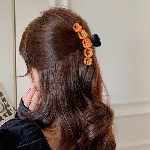 Pinza de cabello calabaza Halloween 5D grande miniatura 7