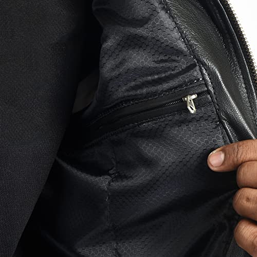 Image of Body Guard Men's Black Genuine Leather Jacket (M)