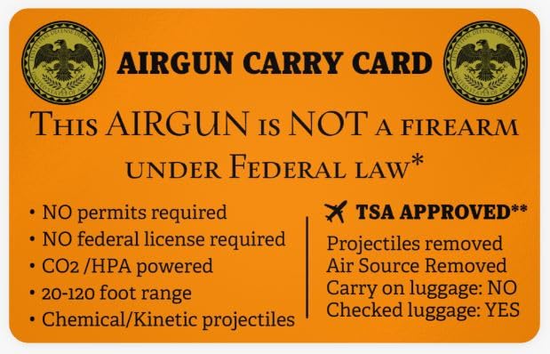 Less-Lethal Airgun Carry Card