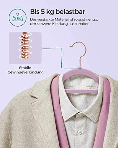 SONGMICS Kleiderbügel Samt, rutschfest, Platzsparend, 50er Set – Ansicht 4