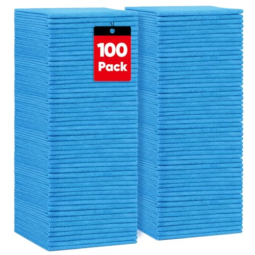 HOMEXCEL Blue Shop Towels 100 Pack, Reusable...