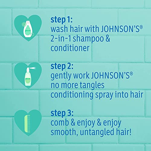 Johnson's Baby Shampoo No More Tangles Shampoo, 2In1 Formula, Thin/Straight Hair, 13 Ounce (Pack Of 2) #TOP6