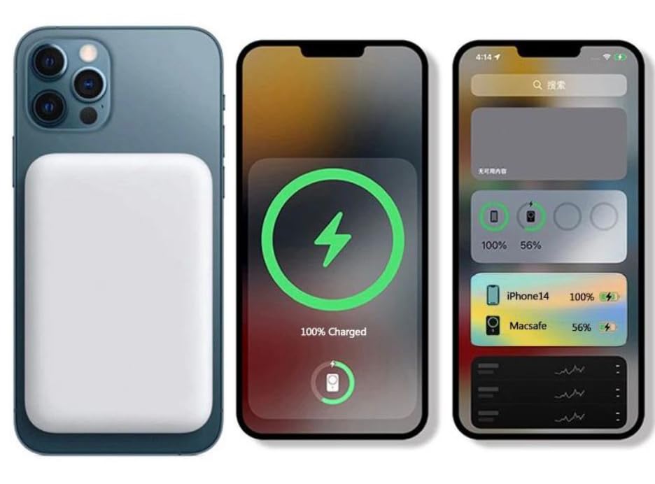 Power Bank Magnetico Indução 10000mAH Carregador sem fio Carregad...