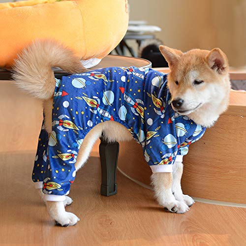 Image of CuteBone Small Dogs Outfit Soft Puppy Onesies Pjs Dog Pajamas Pet Coat Cat Apparel Comfy Doggie Jumpsuit Bodysuit for All Seasons