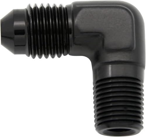 Miniatura 9 de Recta de aluminio 16AN Flare a 34 "NPT macho Unión rosca tubo adaptador de manguera de combustible negro