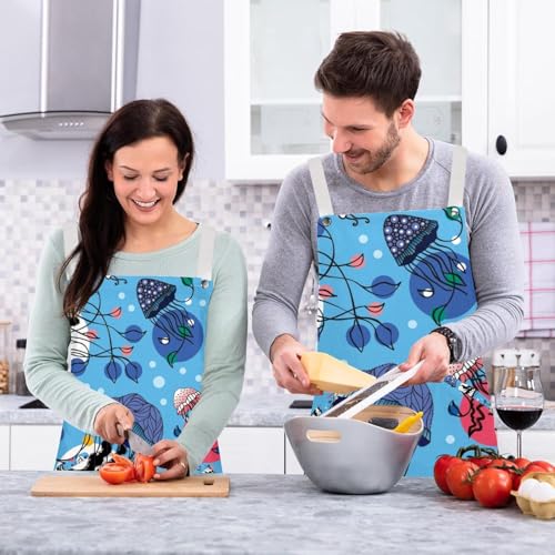 Tablier de serveuse multicolore grand format avec 4 broches de réglage - 6