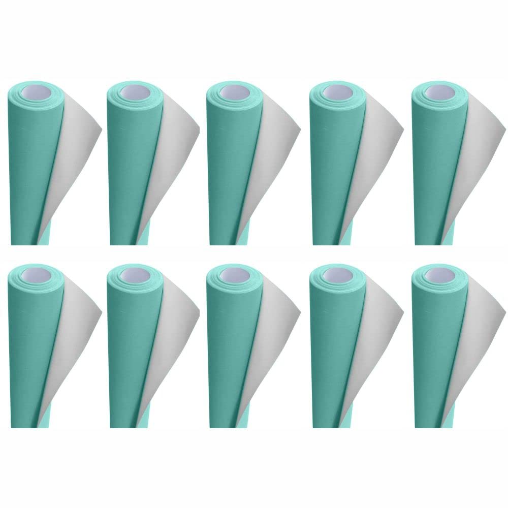 3 Ace Crafts (Pack of 10) Poster Paper Rolls (Peppermint) (10m x 76cm) Wrapping Paper for Birthday Gift Wrapping - Perfect for Festival Decorations, Floor Covering, Table Runner, School Notice Boards