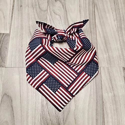 Weokwock 2Pcs 4Th Of July Bandana For Dog Funny American Flag Small Large Dog Bandana Puppy Accessories (Large, G2) #TOP1