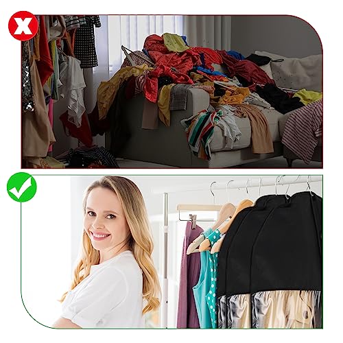 RosewineC 2 Stück Kleidersack mit Schuhbeutel, 120 x 60 cm Schwarz Kleidersäcke mit Reißverschluss, Mottensicher Anzugtasche Lang Kleidersack zur Aufbewahrung Kleiderhülle für Kleider Hemden