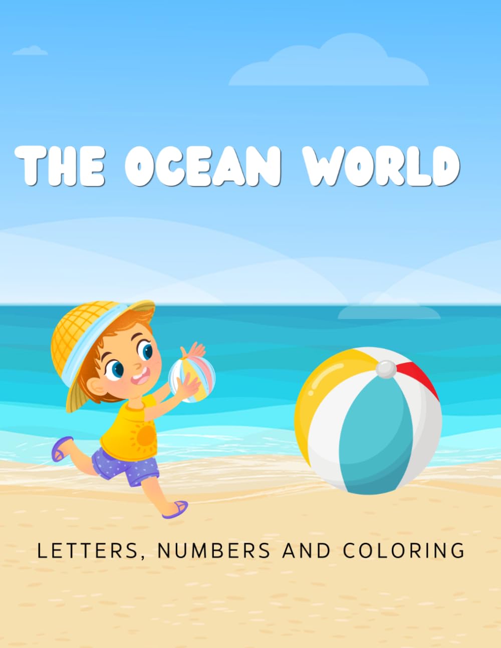Ocean Handwriting Practice Book for Kids: Letter and Number Tracing Book with Fun Sea Creatures Coloring Pages for Ages 3-5
