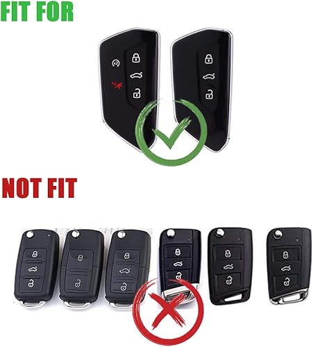 Miniatura 2 de Funda de aleación de zinc para llavero de automóvil, compatible con Volkswagen VW MK8 GolfGTI Skoda Octavia