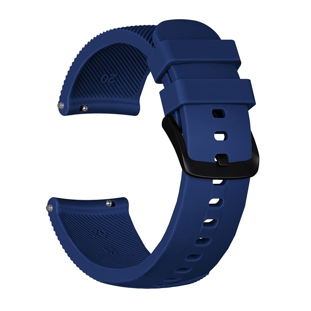 Bareera Watch Strap Bands Compatible for Amazfit Bip, Amazfit GTS 1 2, Galaxy Watch Active 2, BIP U, Amazfit Bip Lite Watch Straps (Baby Navy)